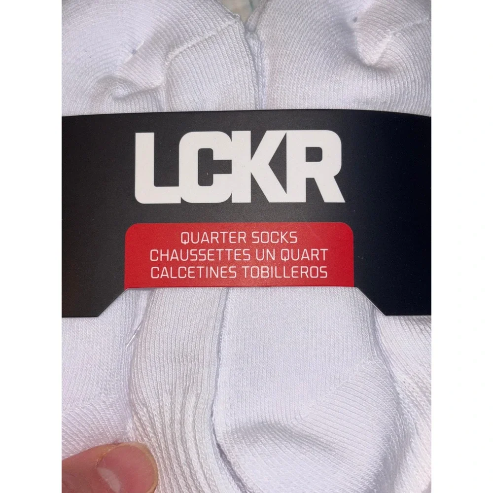 LCKR 6 Pack Youth XS White Half Cushion Quarter Athletic Socks YTH 10C-3Y